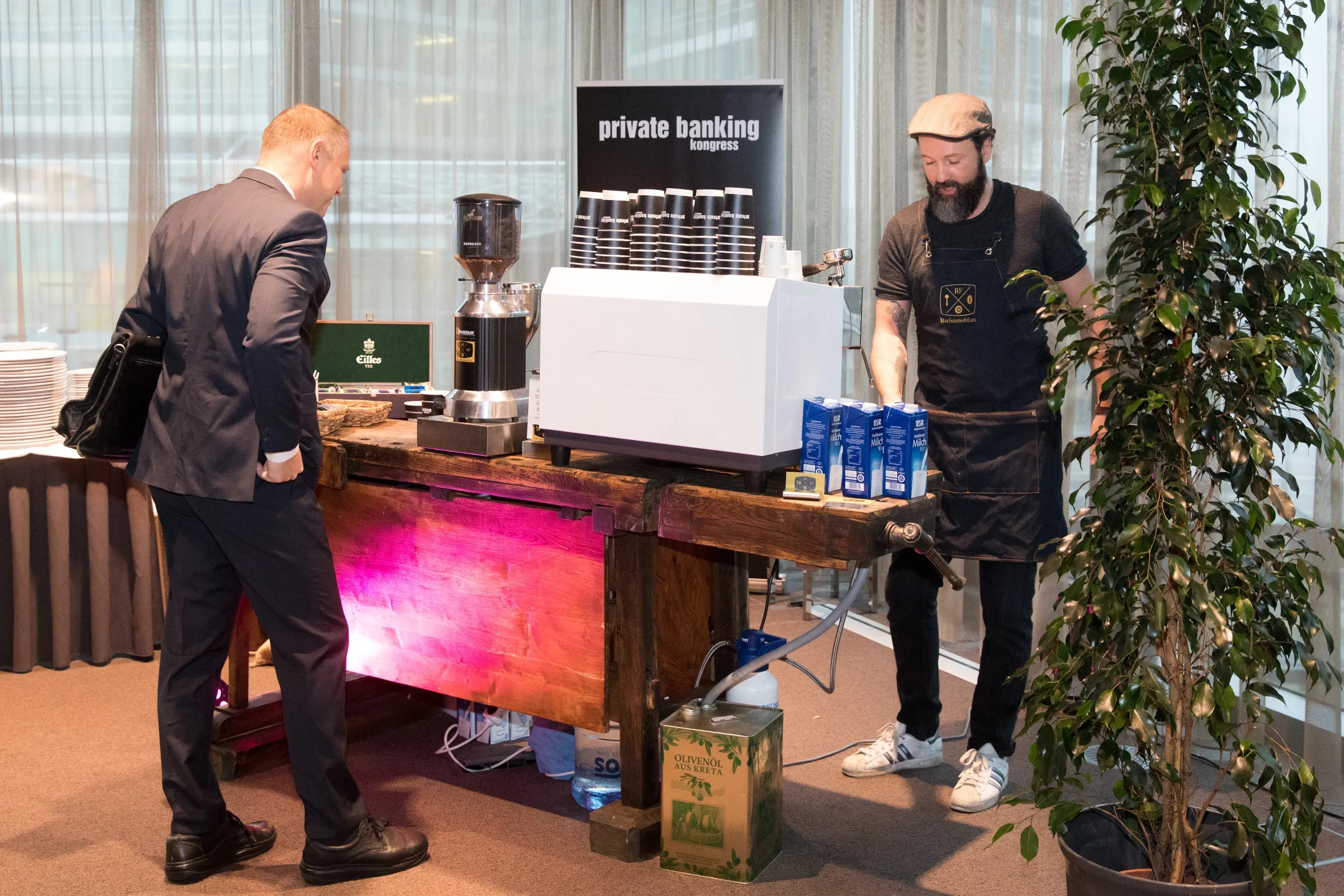 Barista Coffee Station for Corporate Exhibitions in Milan